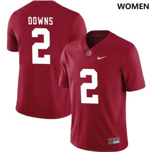 Women's Caleb Downs #2 Crimson Limited Football Alabama Jersey 532523-555