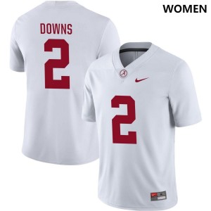 Women Caleb Downs #2 College White Limited Football Alabama Jersey 950315-453