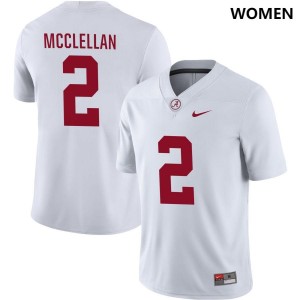 Women's Jase McClellan #2 College White Limited Football Alabama Jersey 470938-301
