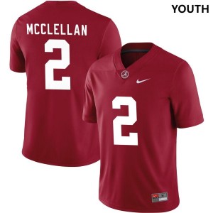 Youth Jase McClellan #2 College Crimson Limited Football Alabama Jersey 277639-748