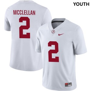Youth(Kids) Jase McClellan #2 White Limited Football Alabama Jersey 331456-597