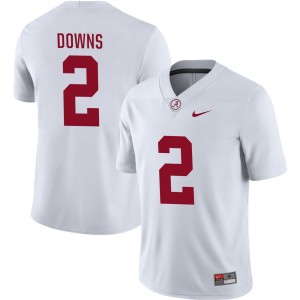 Men Caleb Downs #2 College White Limited Football Alabama Jersey 313496-462