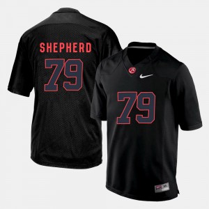 College Football Black #79 Austin Shepherd Alabama Jersey Men's 116814-796