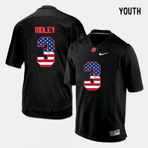 For Kids Calvin Ridley Alabama Jersey #3 Black US Flag Fashion 826808-395
