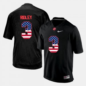 Black Mens US Flag Fashion Calvin Ridley Alabama Jersey #3 859139-141