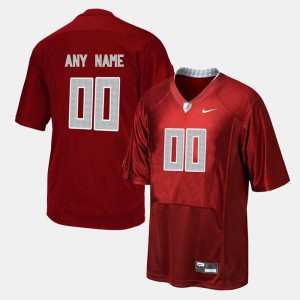 #00 College Football For Men's Alabama Custom Jersey Red 392315-678