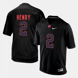 For Men's Derrick Henry Alabama Jersey Black Silhouette College #2 900710-318