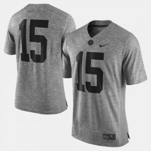 Gridiron Gray Limited Gray Alabama Jersey For Men's #15 Gridiron Limited 172485-148