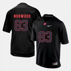 #83 Silhouette College Kevin Norwood Alabama Jersey Men's Black 603572-536