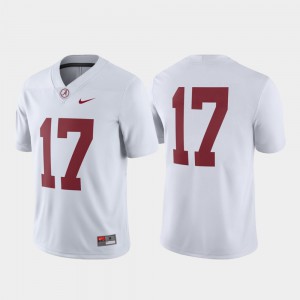 Alabama Jersey College Football For Men #17 Game White 223600-766
