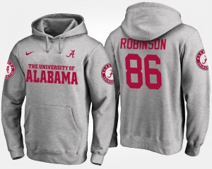 For Men's #86 A'Shawn Robinson Alabama Hoodie Gray 429795-920