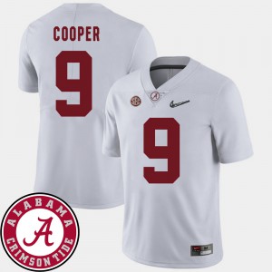 College Football Amari Cooper Alabama Jersey 2018 SEC Patch Men's #9 White 281542-370