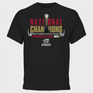 Alabama T-Shirt College Football Playoff 2017 National Champions Trophy Mens Bowl Game Black 468914-705