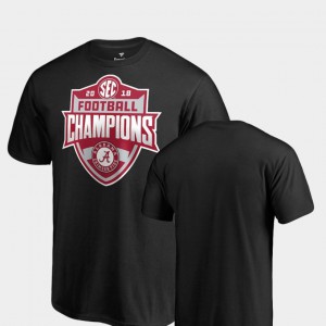 2018 SEC Football Champions Alabama T-Shirt For Men Black Big & Tall 832847-347