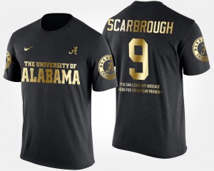 Gold Limited Short Sleeve With Message Black Bo Scarbrough Alabama T-Shirt #9 For Men's 116536-831