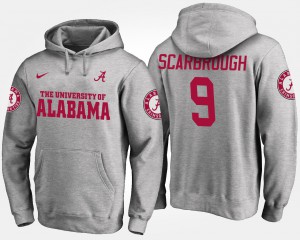 #9 For Men's Bo Scarbrough Alabama Hoodie Gray 366005-847