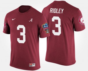 Calvin Ridley Alabama T-Shirt #3 Crimson Bowl Game Sugar Bowl For Men's 565666-219