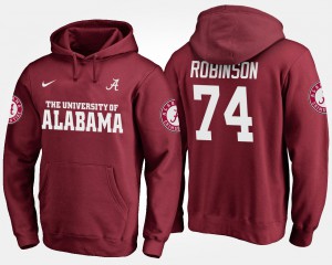 Crimson #74 Men Cam Robinson Alabama Hoodie 717472-356