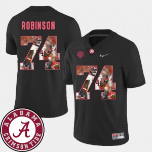 Cam Robinson Alabama Jersey Pictorial Fashion For Men Football Black #74 870648-652