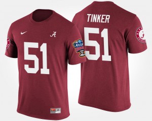 Sugar Bowl Carson Tinker Alabama T-Shirt #51 Bowl Game Men Crimson 855366-511