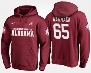 For Men's Chance Warmack Alabama Hoodie #65 Crimson 214665-841