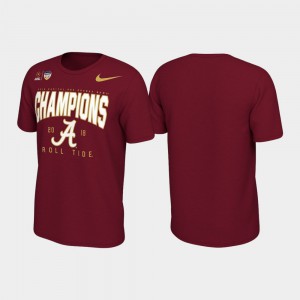 Men Locker Room College Football Playoff Alabama T-Shirt Crimson 2018 Orange Bowl Champions 610164-581