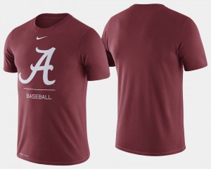 Crimson College Baseball Alabama T-Shirt Dugout Performance Men's 951973-381
