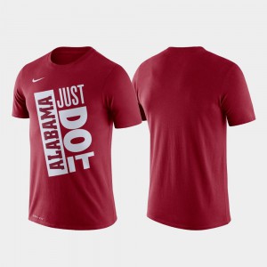Alabama T-Shirt Basketball Performance For Men's Crimson Just Do It 395812-882