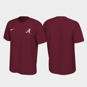 Crimson Legend Left Chest Logo Alabama T-Shirt For Men's 161802-492