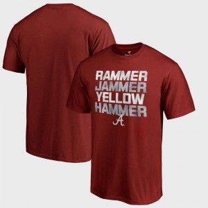 Men's Alabama T-Shirt Hometown Collection Rammer Jammer Fanatics Bowl Game Crimson 807029-892