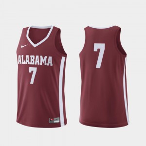 Men Alabama Jersey #7 College Basketball Replica Crimson 841600-502
