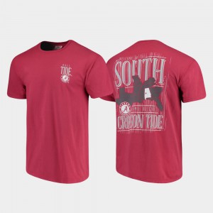 Alabama T-Shirt Comfort Colors Crimson For Men Welcome to the South 940179-709