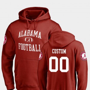 Crimson College Football Alabama Customized Hoodie #00 Neutral Zone For Men's 465310-388