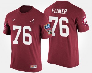 Crimson #76 Sugar Bowl D.J. Fluker Alabama T-Shirt Bowl Game Mens 369165-666