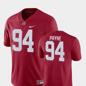 College Football #94 Crimson Game Da'Ron Payne Alabama Jersey Men 326852-241