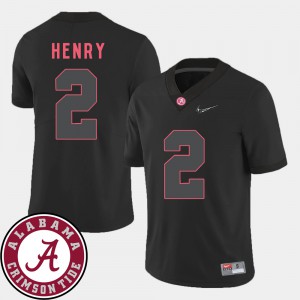 College Football Derrick Henry Alabama Jersey 2018 SEC Patch Black #2 Men's 290819-841