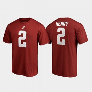 For Men Name & Number Crimson #2 Derrick Henry Alabama T-Shirt College Legends 242232-697