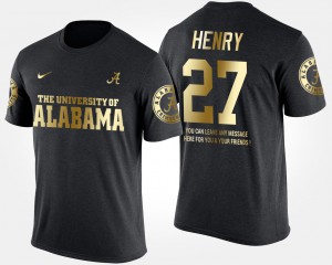 Short Sleeve With Message For Men's Gold Limited Derrick Henry Alabama T-Shirt Black #27 571678-425
