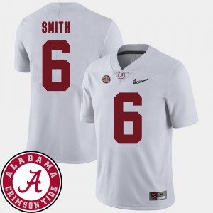 DeVonta Smith Alabama Jersey Mens White College Football 2018 SEC Patch #6 249416-632