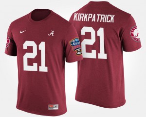 Dre Kirkpatrick Alabama T-Shirt Crimson Men Sugar Bowl #21 Bowl Game 443448-884
