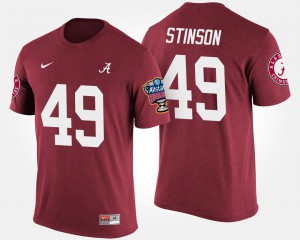Sugar Bowl Bowl Game Men Ed Stinson Alabama T-Shirt #49 Crimson 826794-451
