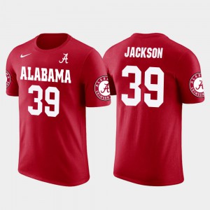#39 Red Chicago Bears Football Eddie Jackson Alabama T-Shirt For Men Future Stars 691423-723