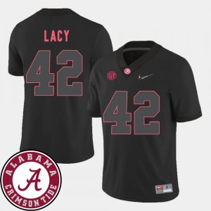 College Football For Men Black Eddie Lacy Alabama Jersey #42 2018 SEC Patch 663367-315