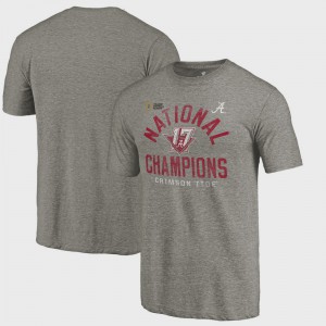 Bowl Game College Football Playoff 2017 National Champions Long Snap Men Alabama T-Shirt Gray 858295-428