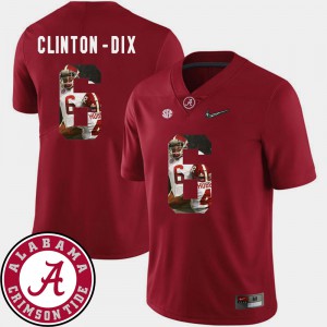 Crimson #6 Football Pictorial Fashion Ha Ha Clinton-Dix Alabama Jersey Mens 477757-824