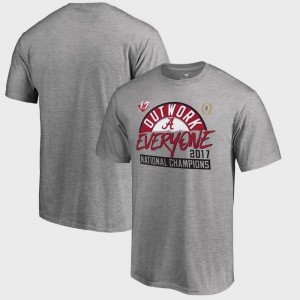 Alabama T-Shirt Bowl Game College Football Playoff 2017 National Champions Motion For Men's Heather Gray 574318-476