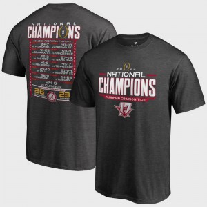Bowl Game Heather Gray For Men Alabama T-Shirt College Football Playoff 2017 National Champions Schedule 904198-601