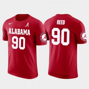 #90 Red Jarran Reed Alabama T-Shirt Seattle Seahawks Football Future Stars For Men's 936976-980