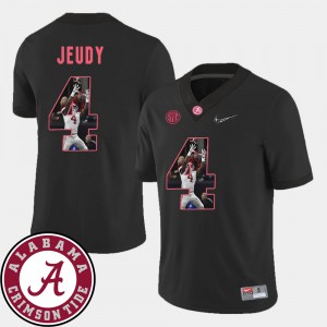 Football Men's Jerry Jeudy Alabama Jersey Black Pictorial Fashion #4 751762-771