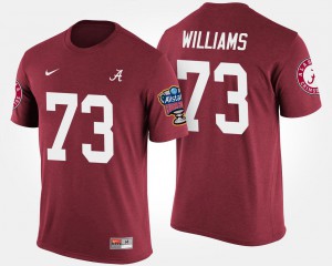 Bowl Game Jonah Williams Alabama T-Shirt Crimson #73 Sugar Bowl Men's 864866-963